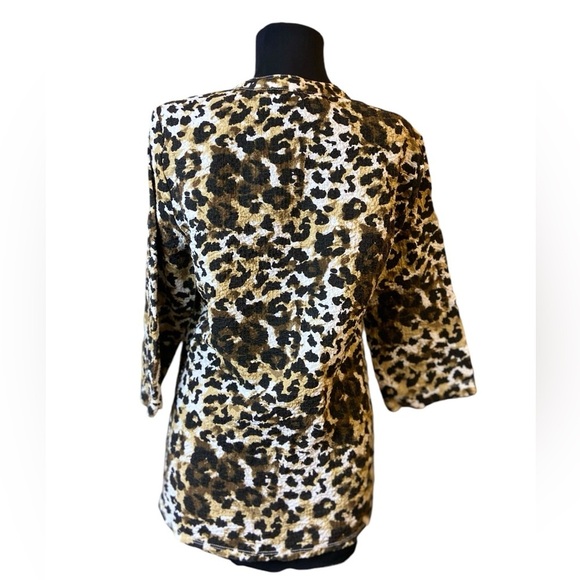 Rebecca Malone Animal Print Button-down Blouse Small - Picture 4 of 12